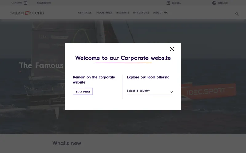 Aperçu de l'interface soprahr.com