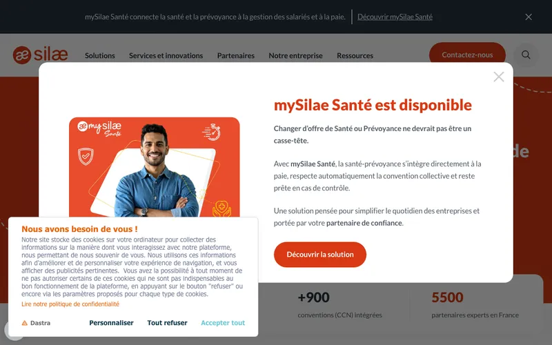 Aperçu de l'interface Silae BI
