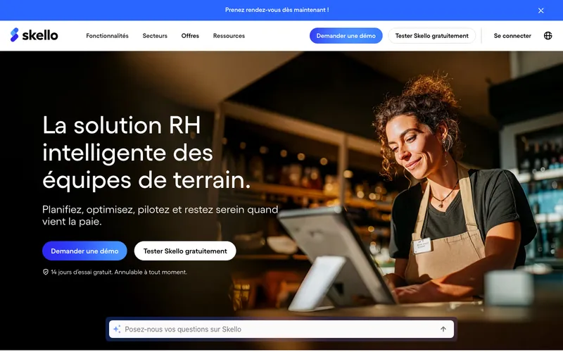 Aperçu de l'interface Skello