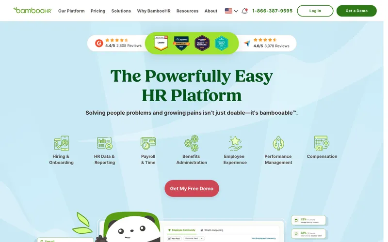 Aperçu de l'interface BambooHR