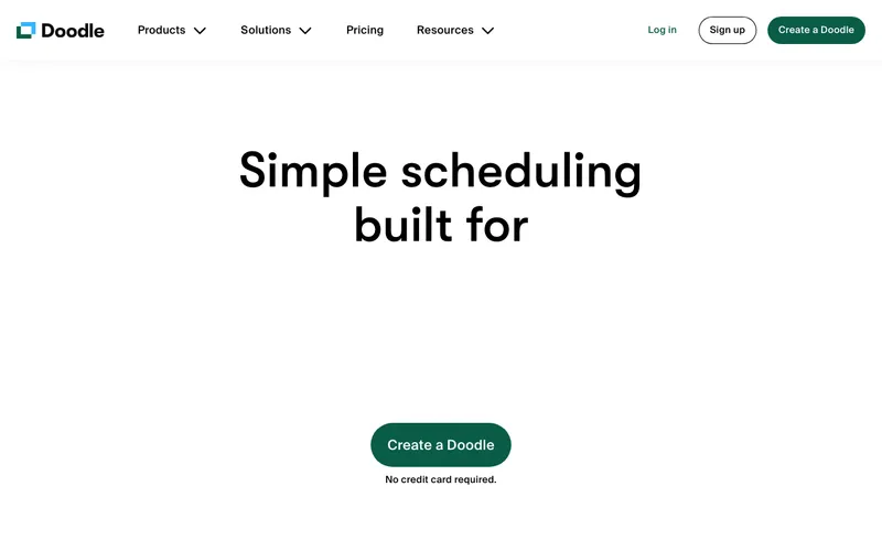 Aperçu de l'interface Doodle