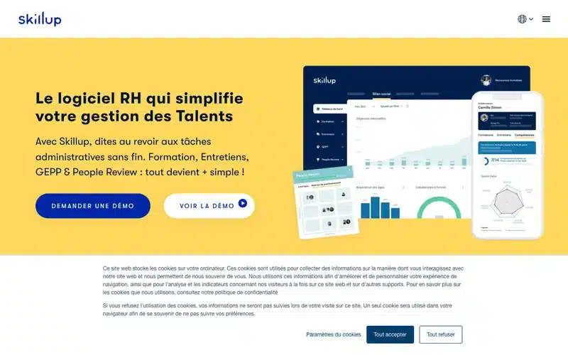 Aperçu de l'interface Skillup