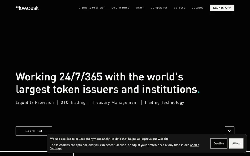 Aperçu de l'interface Flowdesk