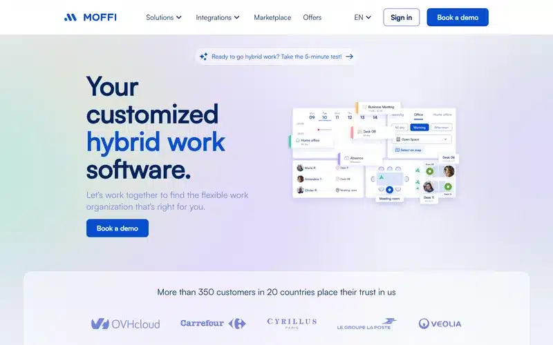 Aperçu de l'interface MOFFI