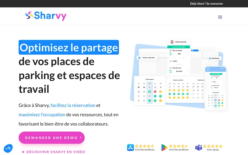 Aperçu de l'interface Sharvy