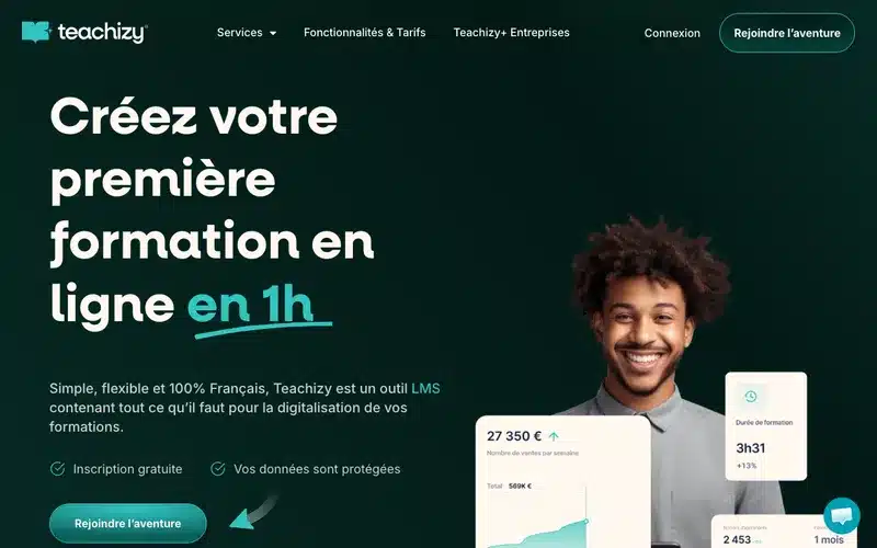 Aperçu de l'interface Teachizy