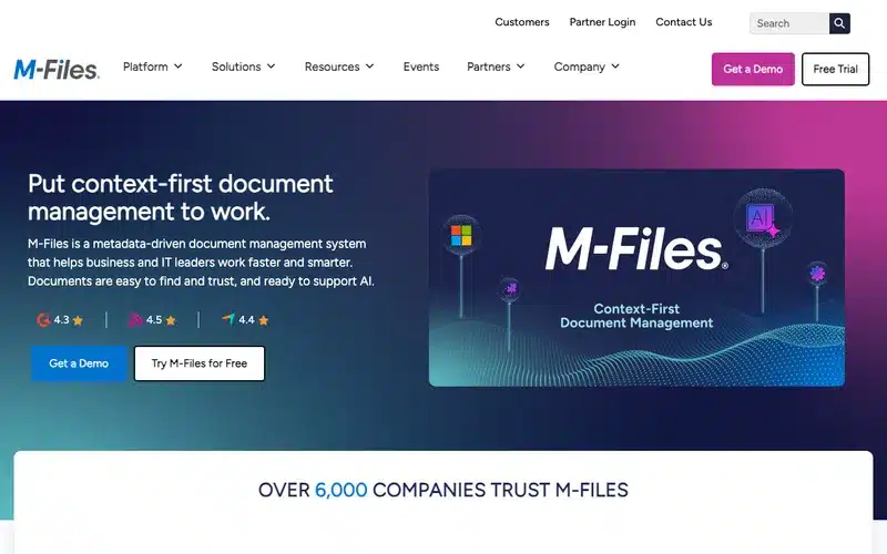 Aperçu de l'interface M-Files