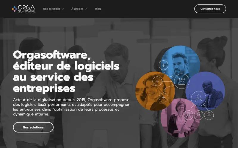 Aperçu de l'interface Orgasoftware