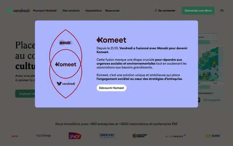 Aperçu de l'interface Vendredi