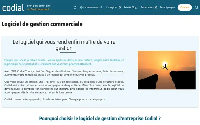 Aperçu de l'interface Codial