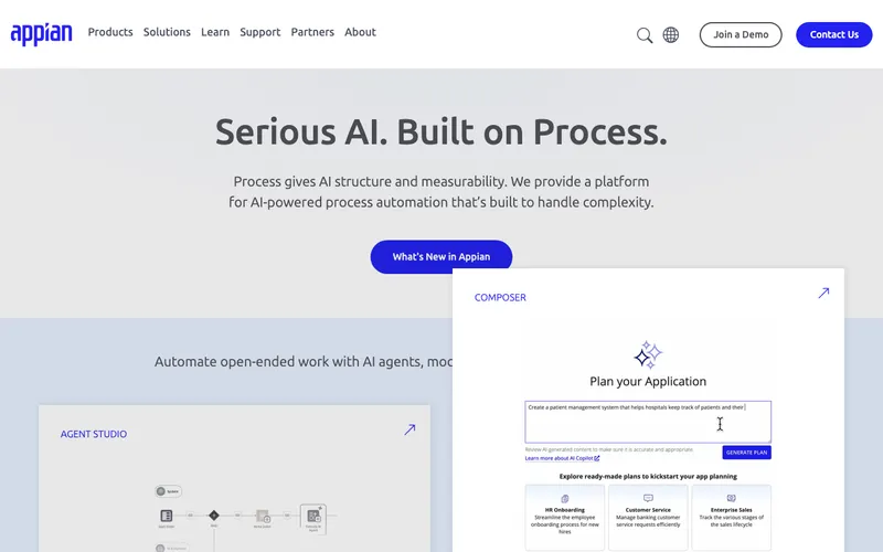 Aperçu de l'interface Appian