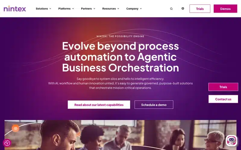 Aperçu de l'interface Nintex