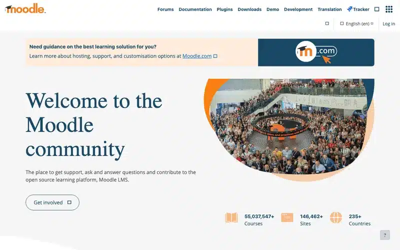 Aperçu de l'interface Moodle