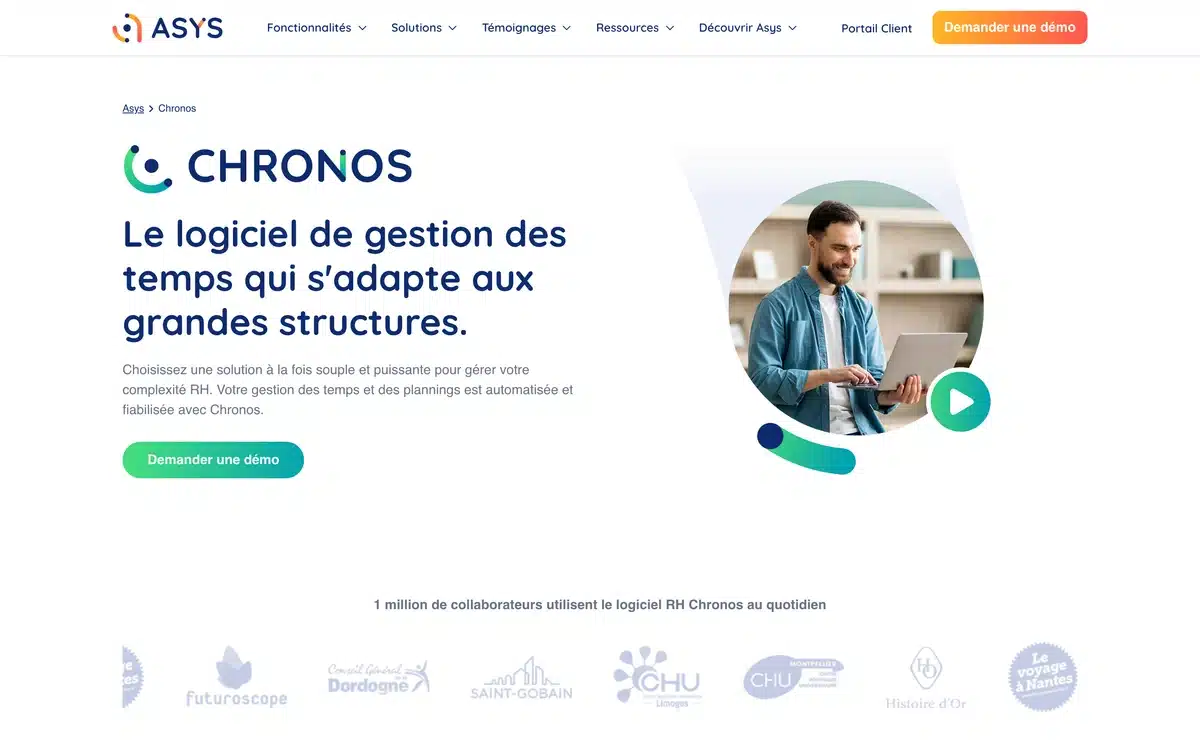Aperçu de l'interface Chronos