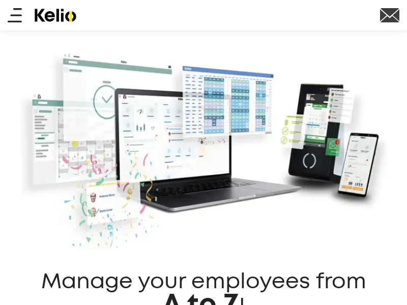 Aperçu de l'interface Kelio Gestion Paie