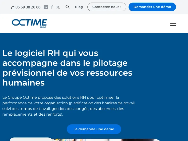 Aperçu de l'interface Octime
