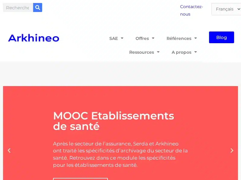 Aperçu de l'interface Arkhineo