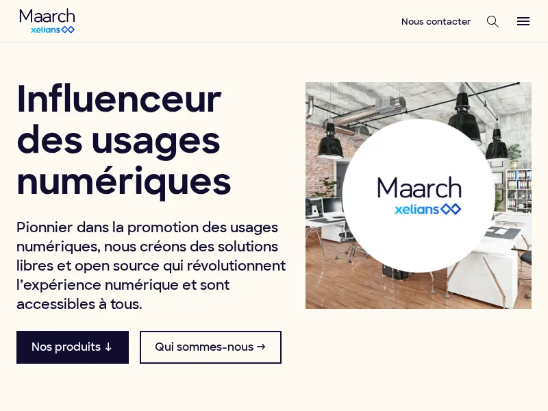 Aperçu de l'interface Maarch
