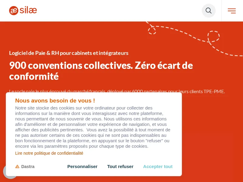 Aperçu de l'interface Silae