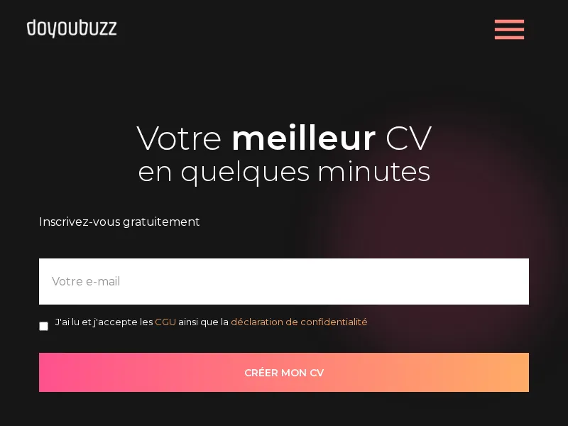 Aperçu de l'interface DoYouBuzz