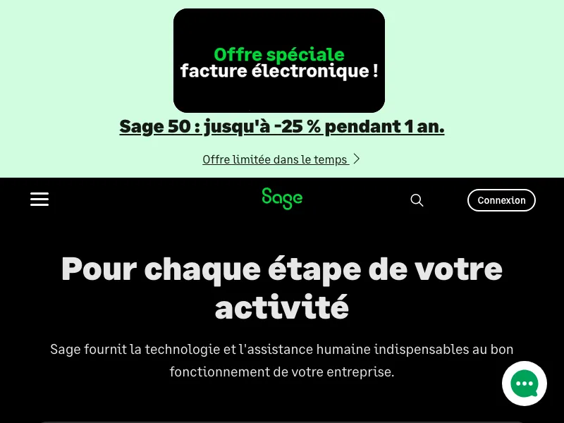 Aperçu de l'interface Sage Business Cloud Paie