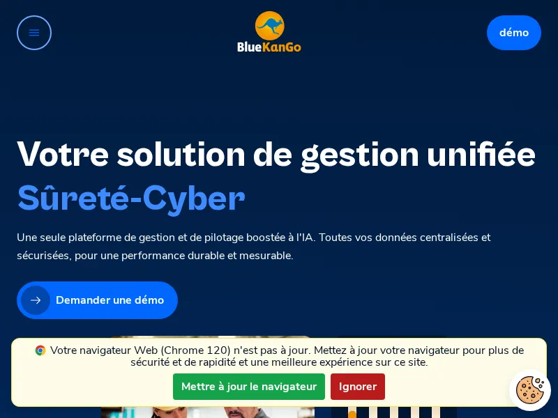 Aperçu de l'interface BlueKanGo