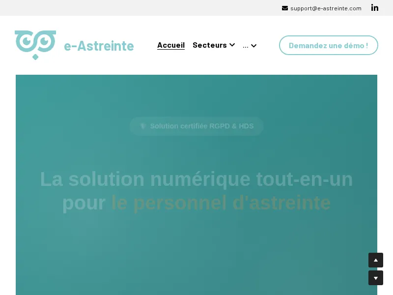 Aperçu de l'interface e-Astreinte