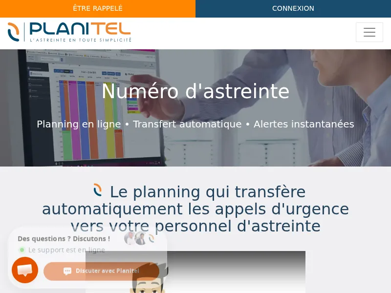 Aperçu de l'interface Planitel