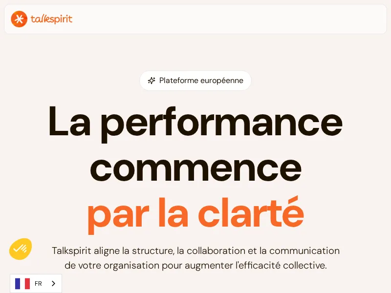 Aperçu de l'interface Talkspirit