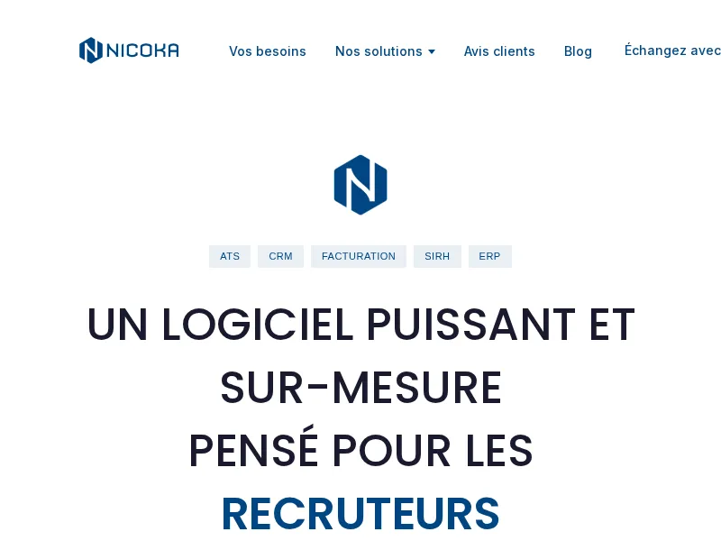 Aperçu de l'interface Nicoka SIRH module RQTH
