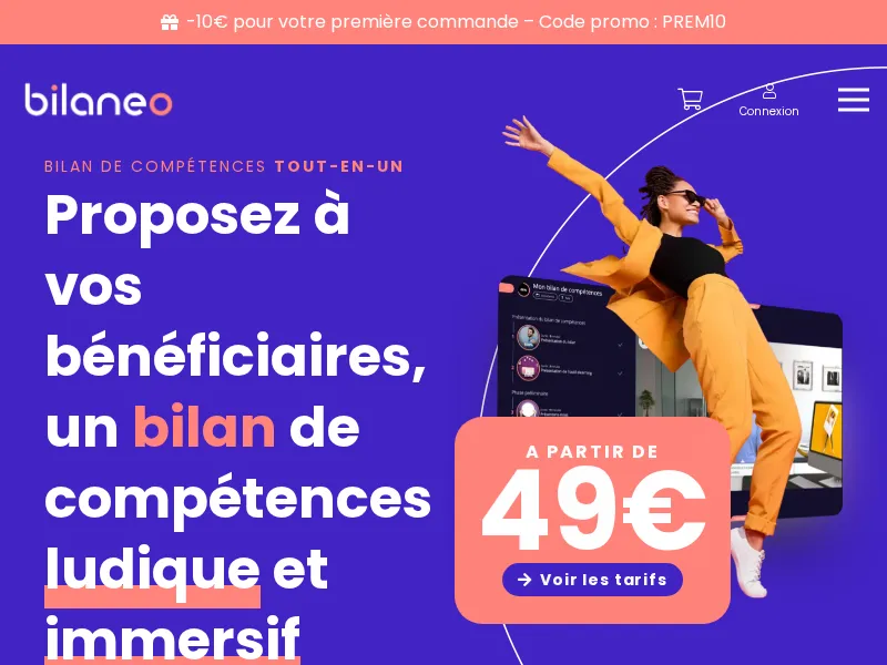 Aperçu de l'interface bilaneo