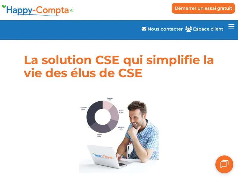 Aperçu de l'interface Happy-Compta