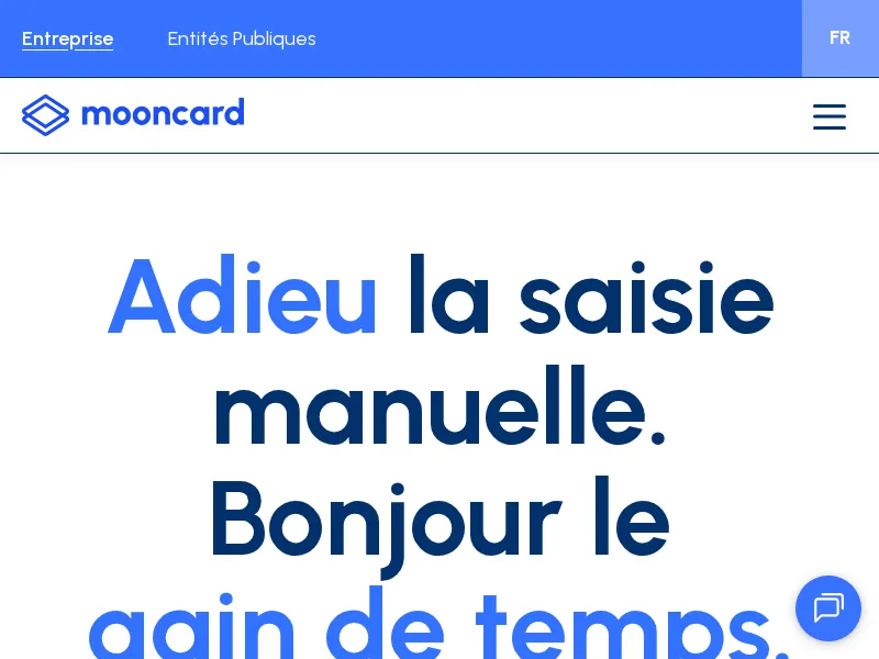 Aperçu de l'interface Mooncard