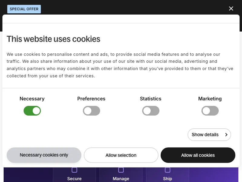 Aperçu de l'interface Deel