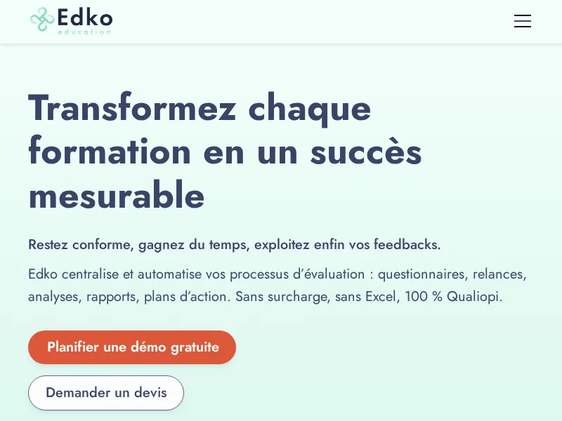 Aperçu de l'interface Edko