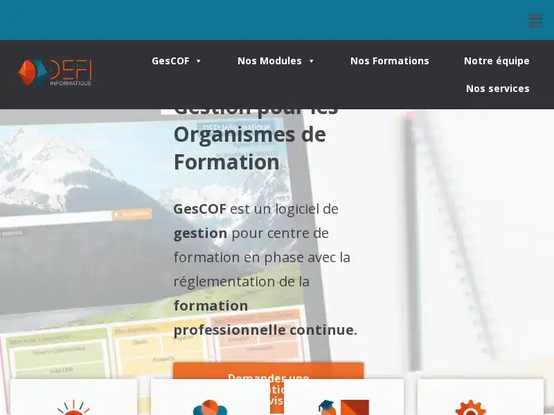 Aperçu de l'interface GesCOF (Eval'One)