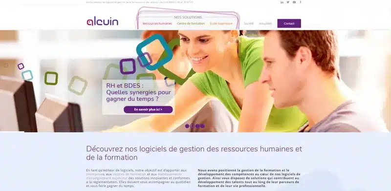 Aperçu de l'interface Alcuin