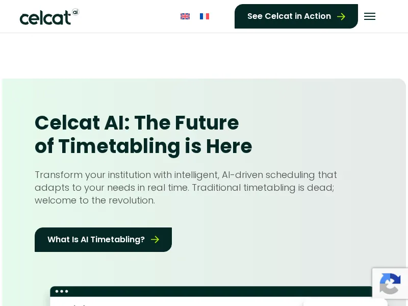 Aperçu de l'interface Celcat