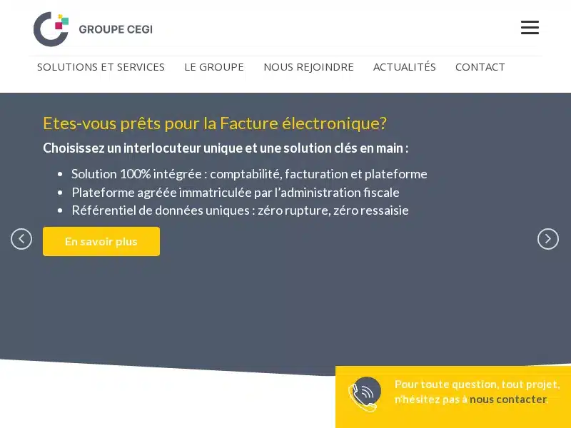Aperçu de l'interface Cegi Evolia