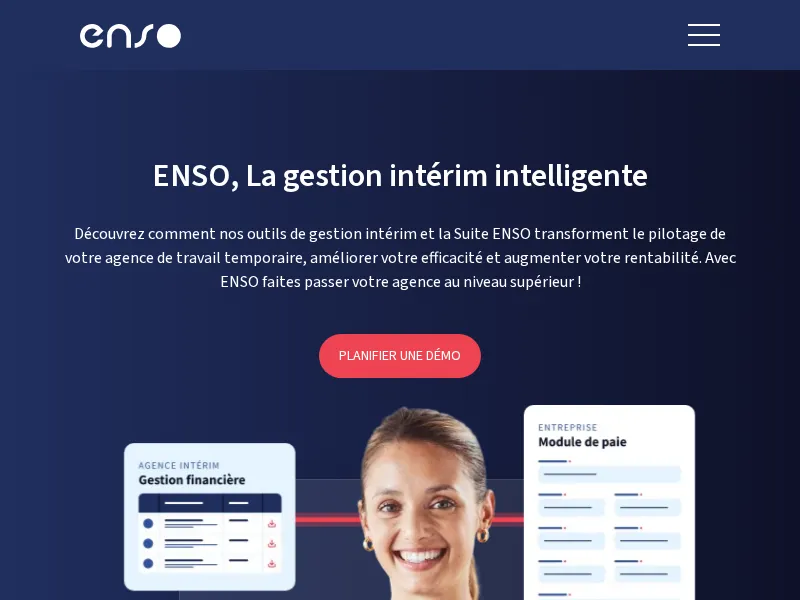 Aperçu de l'interface Enso (module Banco)