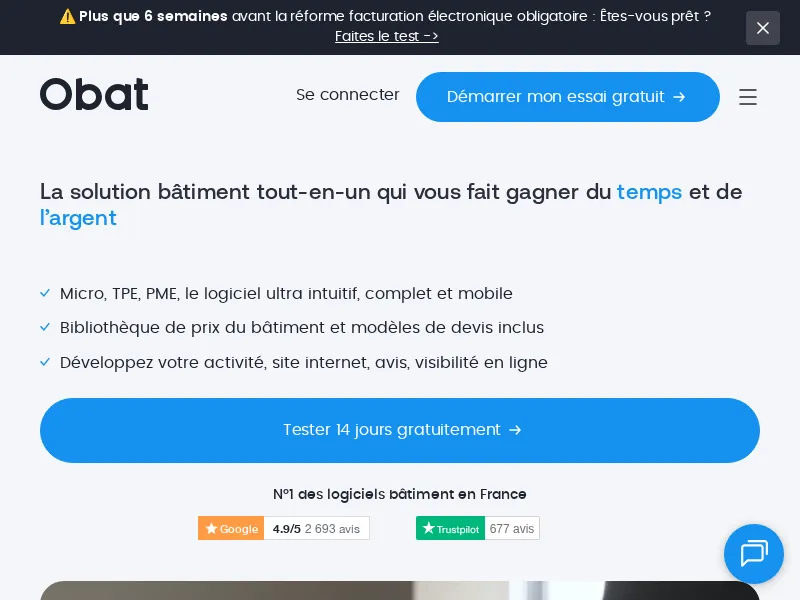 Aperçu de l'interface Obat