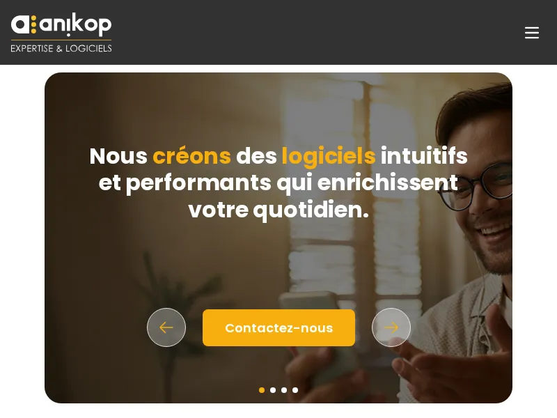 Aperçu de l'interface Anikop Titres Prépayés