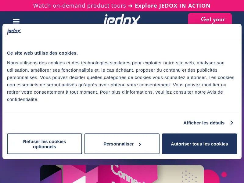 Aperçu de l'interface Jedox