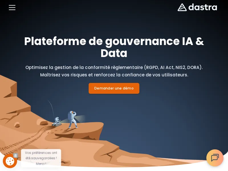 Aperçu de l'interface Dastra