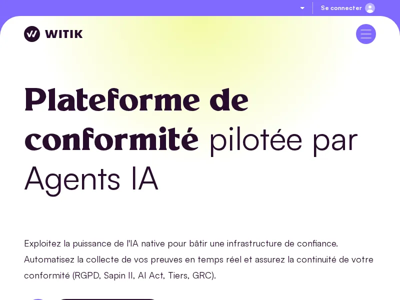 Aperçu de l'interface Witik