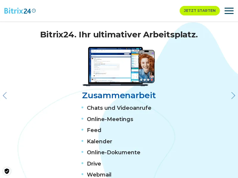 Aperçu de l'interface Bitrix24