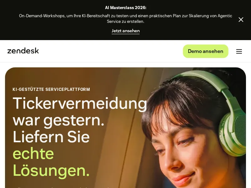 Aperçu de l'interface Zendesk