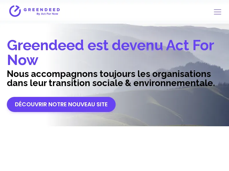 Aperçu de l'interface Greendeed