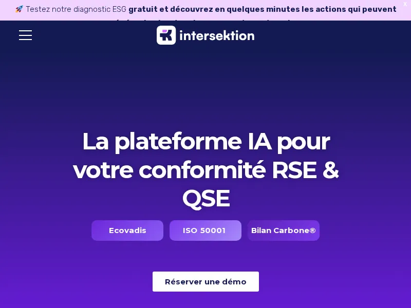 Aperçu de l'interface Intersektion