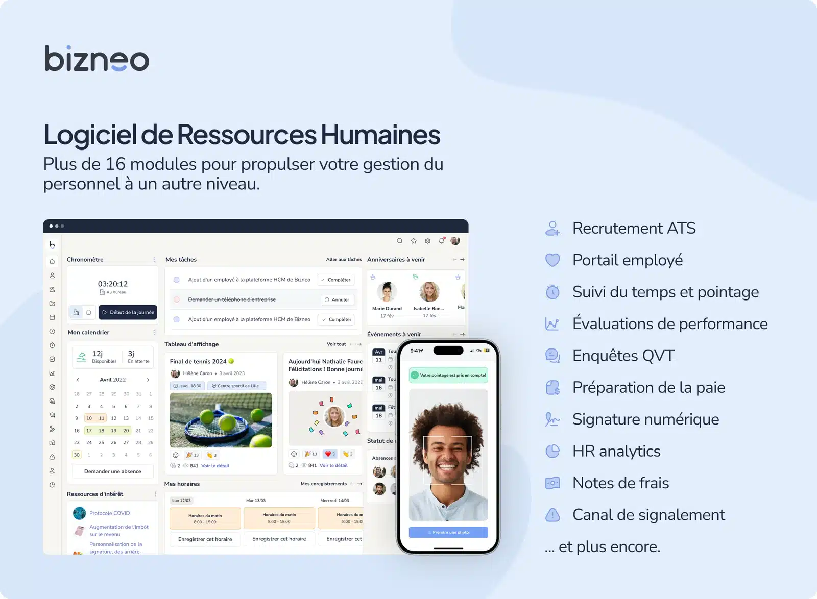 Présentation de la suite Bizneo HR et de ses modules RH